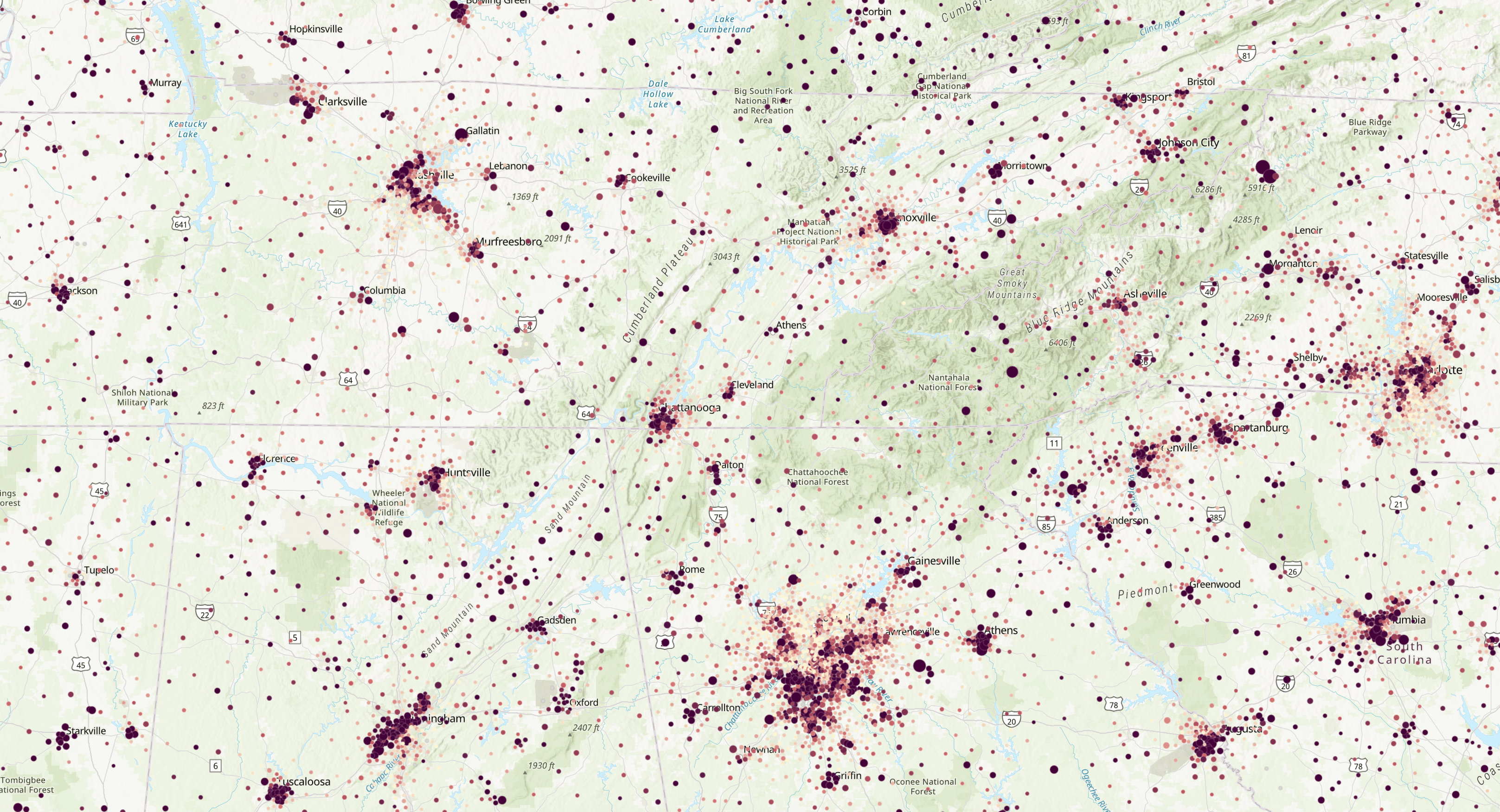 map of Alabama
